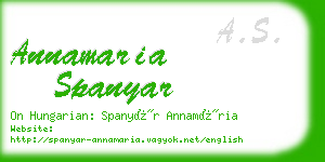 annamaria spanyar business card